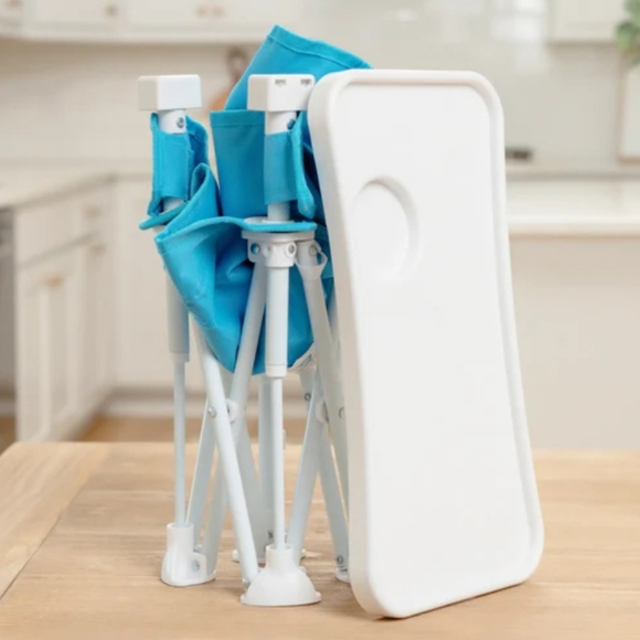 NEW Regalo Portable Unisex Multi-Functional Booster Seat w/Attachable Tray, Aqua - Picture 5 of 16